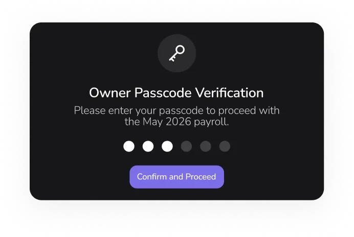 Owner passcode verification