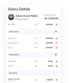 Salary details breakdown
