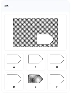 Standard Progressive Matrix question: a large picture with a gap and small picture options