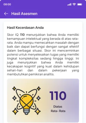 Intelegensi result on a phone