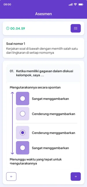 Jenjang Personality Factors question on a phone