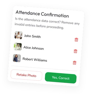 Attendance confirmation