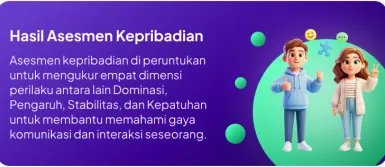 Kepribadian result banner in the Jenjang app